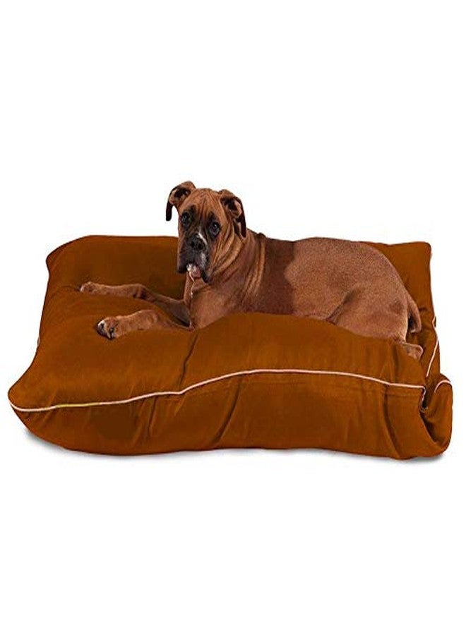 KOZI PET Ultra Soft RED Velvet Polyfill Filled Dog and Cat Bed (Small, Brown)